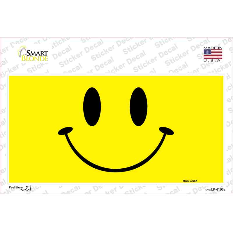 LP-4195s-M Happy Face Novelty Sticker Decal - Medium