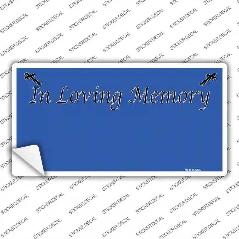 LP-4200s-S In Loving Memory Blue Novelty Sticker Decal - Small