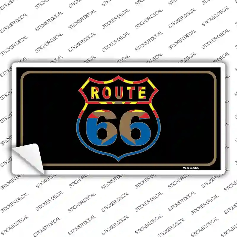 LP-4208s-S Route 66 Logo Arizona Flag Novelty Sticker Decal - Small