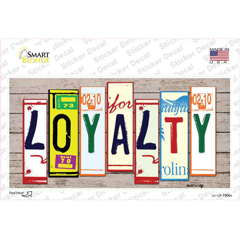 LP-7906s-M Loyalty Wood Art Novelty Sticker Decal - Medium