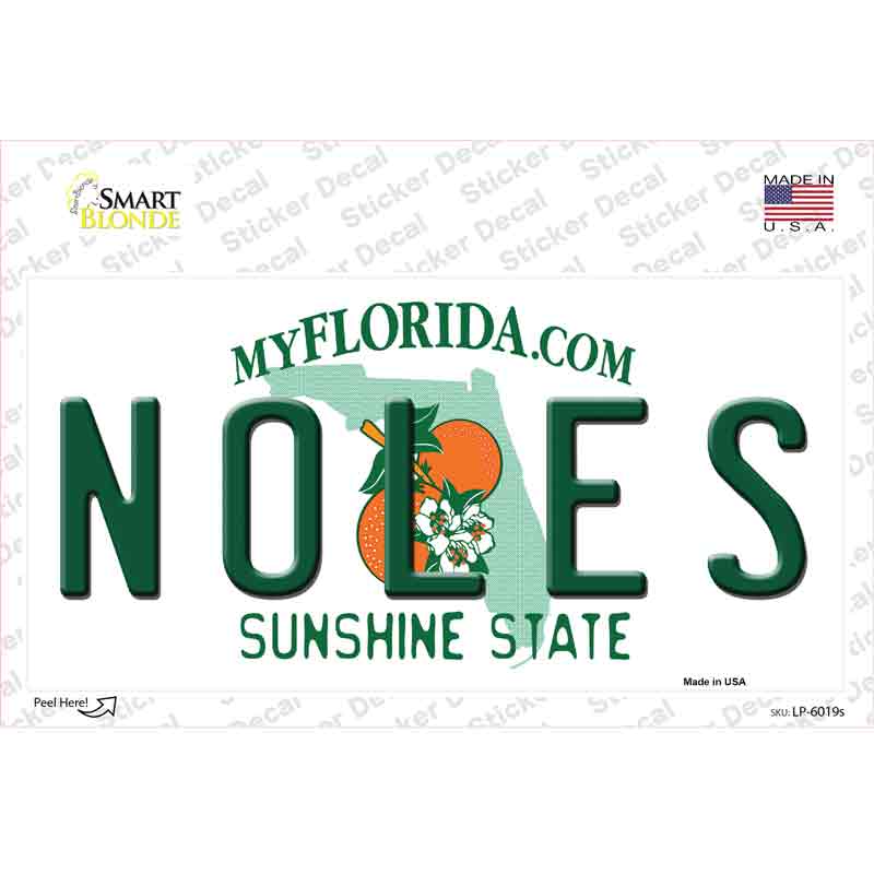 LP-6019s-M Noles Florida Novelty Sticker Decal - Medium