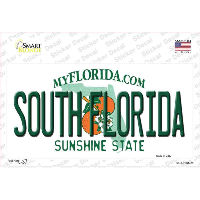 LP-6022s-M South Florida Novelty Sticker Decal - Medium