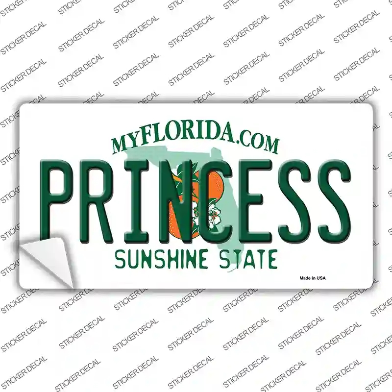 LP-6023s-XL Princess Florida Novelty Sticker Decal - Extra Large