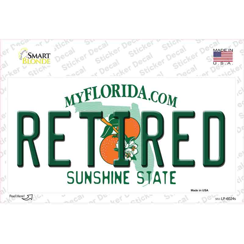 LP-6024s-M Retired Florida Novelty Sticker Decal - Medium