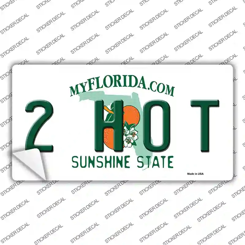 LP-6025s-S 2 Hot Florida Novelty Sticker Decal - Small