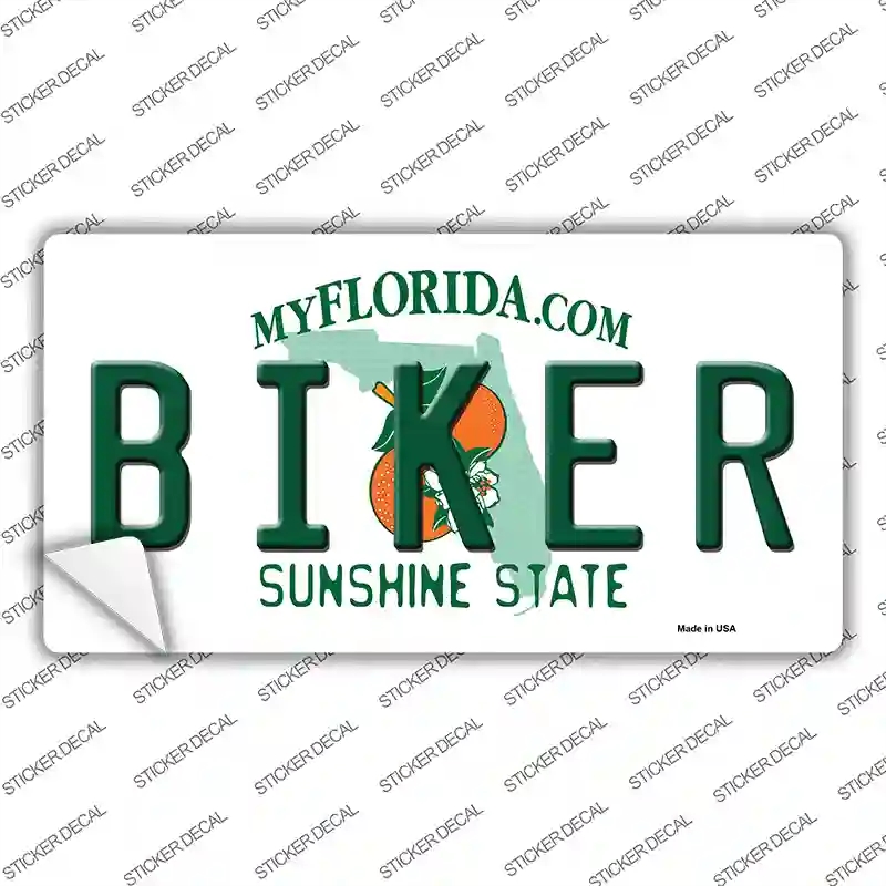 LP-6044s-XL Biker Florida Novelty Sticker Decal - Extra Large