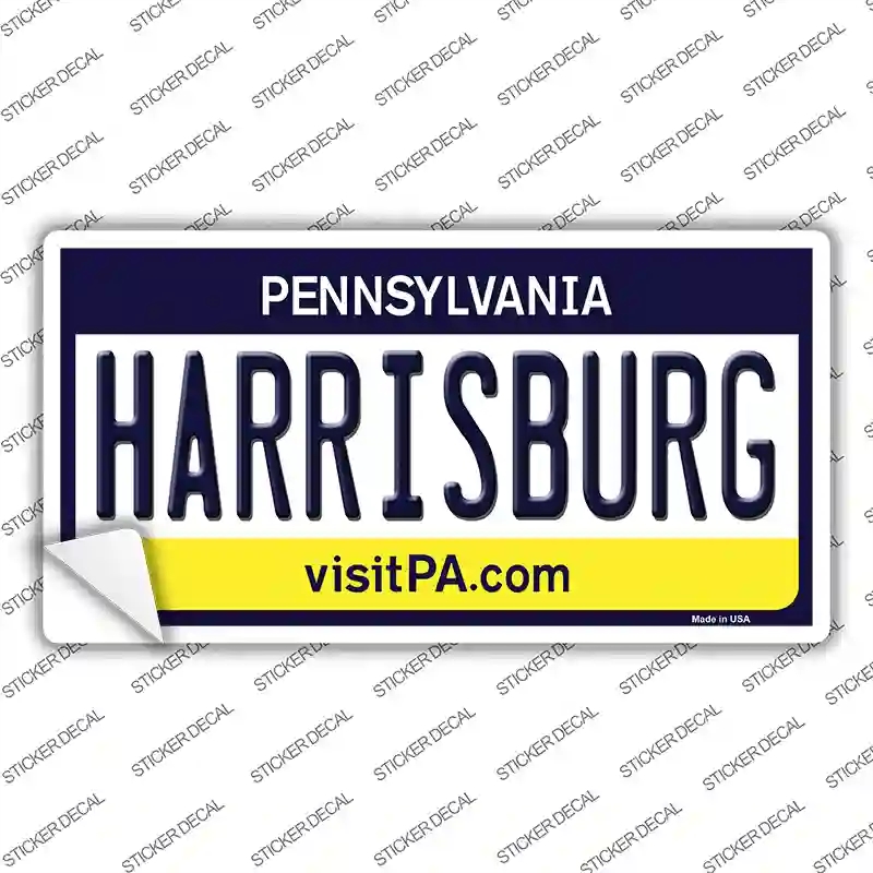 LP-6048s-L Harrisburg Pennsylvania State Novelty Sticker Decal - Large