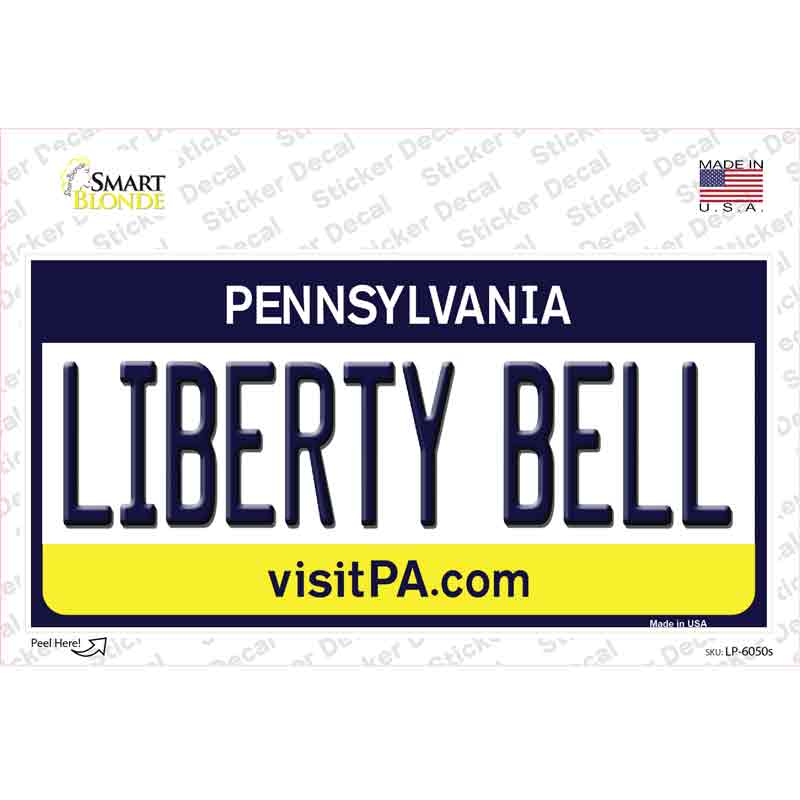 LP-6050s-M Liberty Bell Pennsylvania State Novelty Sticker Decal - Medium