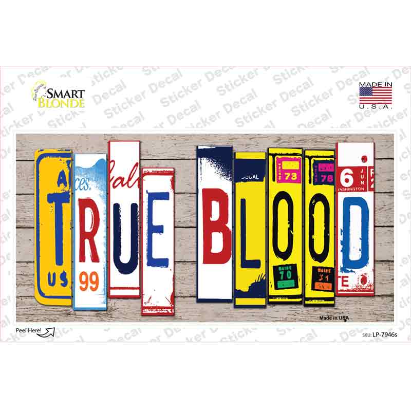 LP-7946s-M True Blood Wood Art Novelty Sticker Decal - Medium