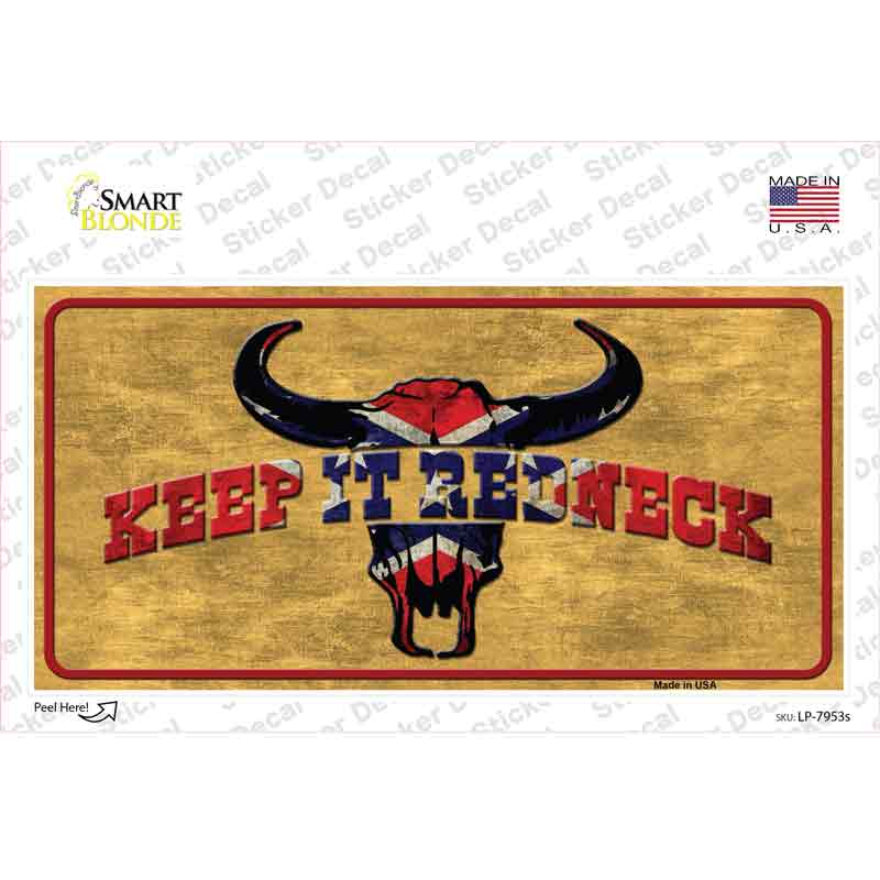LP-7953s-M Keep It Redneck Novelty Sticker Decal - Medium