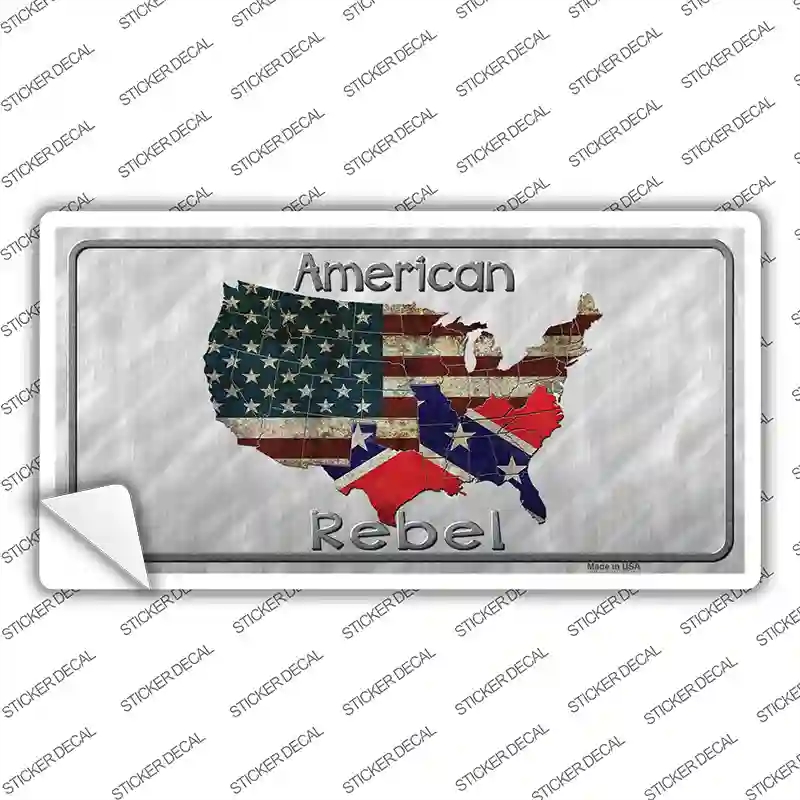 LP-7992s-S American Rebel Map Novelty Sticker Decal - Small