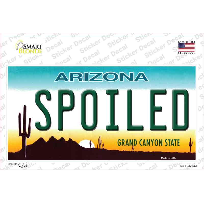 LP-6096s-M Arizona Spoiled Novelty Sticker Decal - Medium