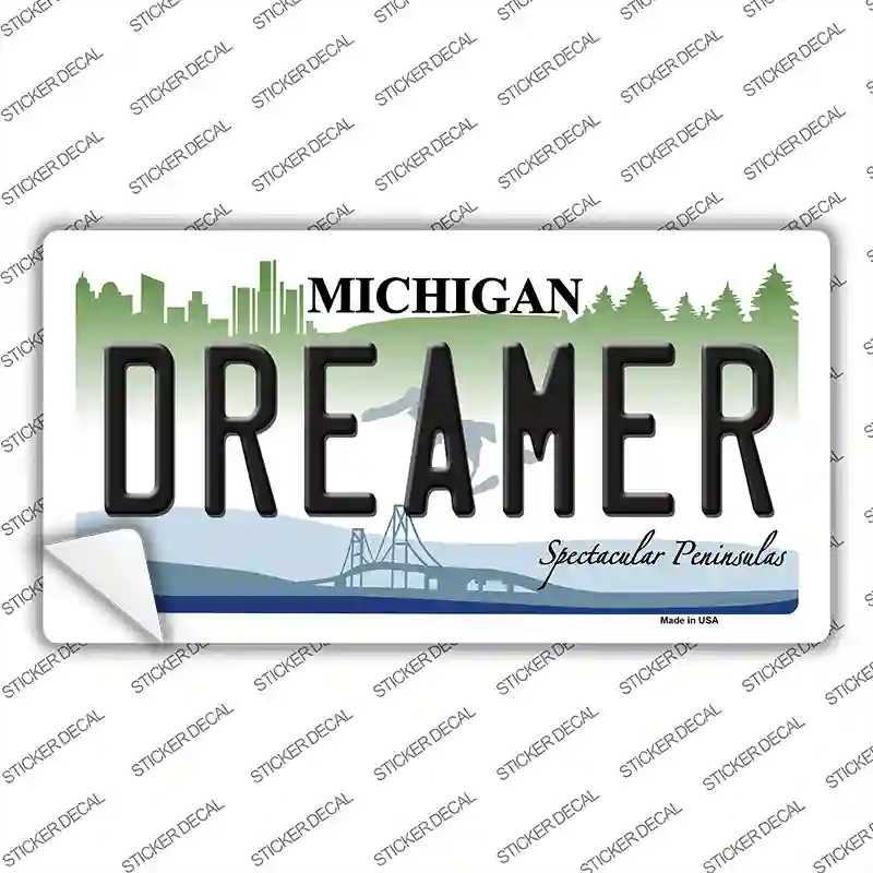 LP-6126s-S Dreamer Michigan Novelty Sticker Decal - Small