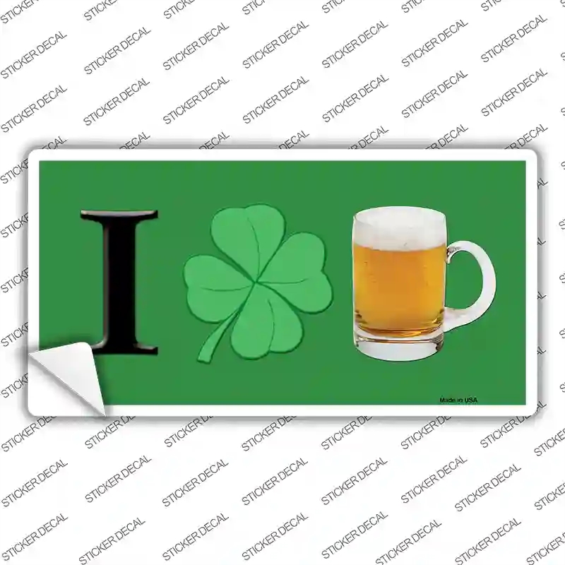 LP-6882s-S Shamrock Beer Novelty Sticker Decal - Small