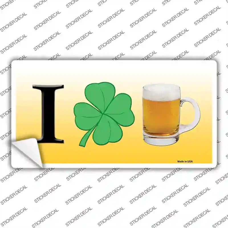 LP-6883s-XL I Shamrock Beer Novelty Sticker Decal - Extra Large
