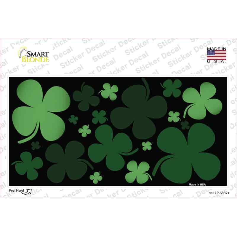 LP-6887s-M Clovers Novelty Sticker Decal - Medium