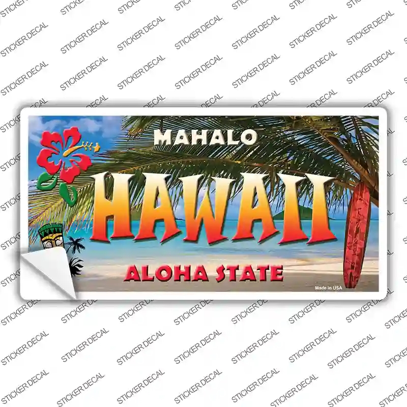 LP-7810s-S Hawaii State Novelty Sticker Decal - Small