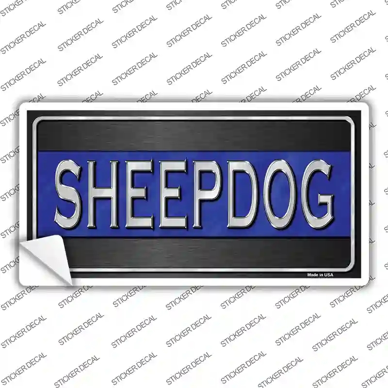 LP-8017s-XL Sheepdog Thin Blue Line Novelty Sticker Decal - Extra Large