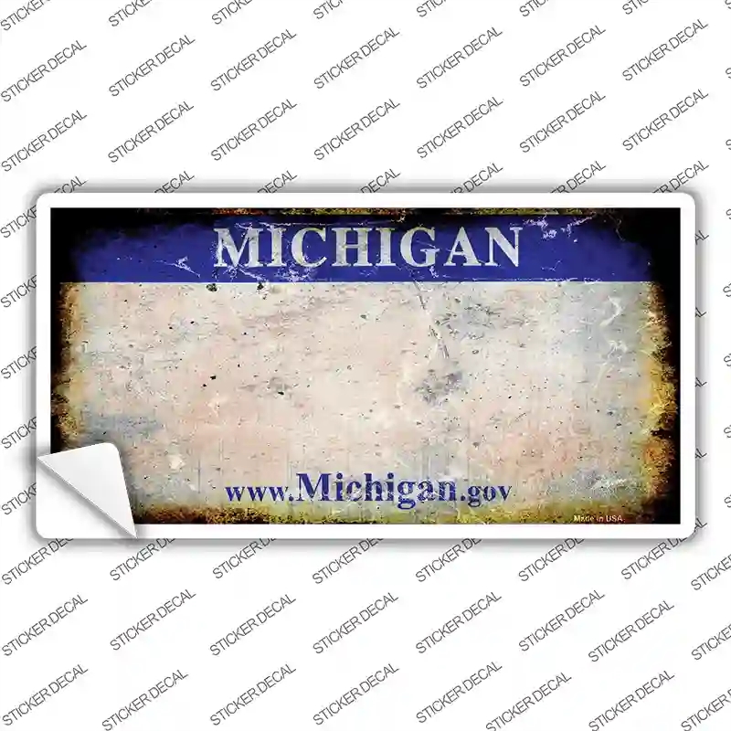 LP-8139s-L Michigan State Rusty Novelty Sticker Decal - Large