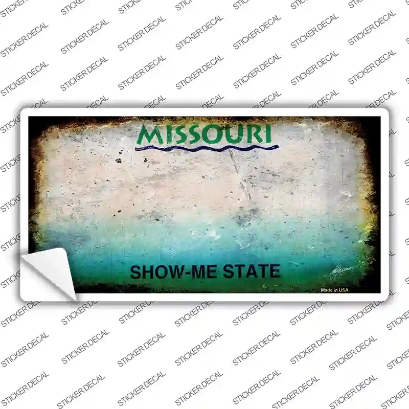 LP-8142s-S Missouri State Rusty Novelty Sticker Decal - Small
