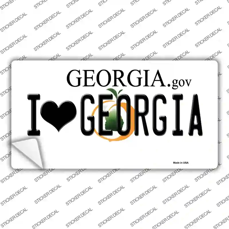 LP-6161s-XL I Love Georgia Novelty Sticker Decal - Extra Large