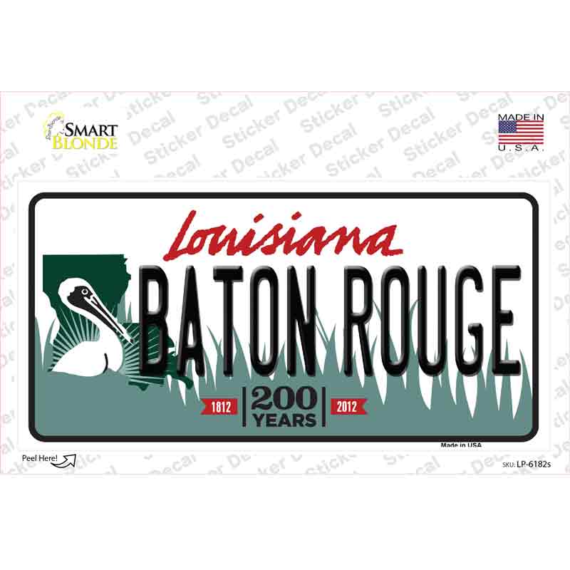 LP-6182s-M Baton Rouge Louisiana Novelty Sticker Decal - Medium