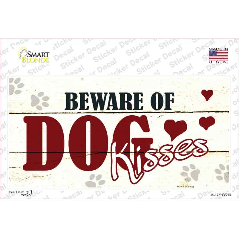 LP-8809s-M Beware of Dogs Novelty Sticker Decal - Medium
