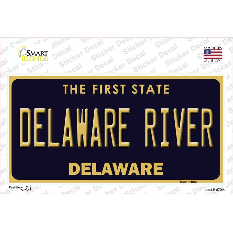 LP-6709s-M Delaware River Novelty Sticker Decal - Medium