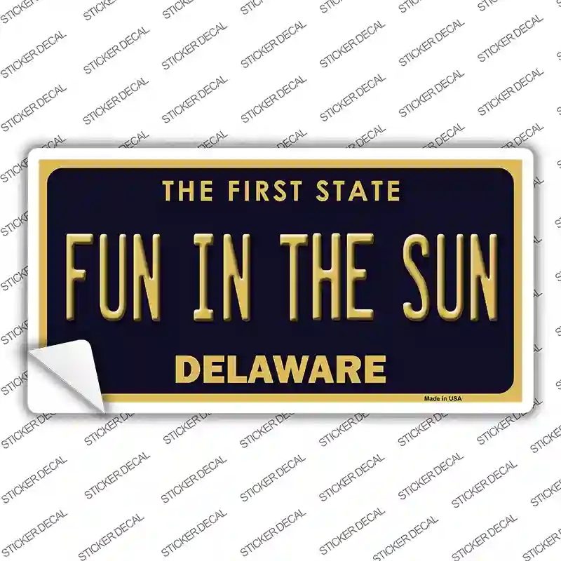 LP-6711s-XL Fun in the Sun Delaware Novelty Sticker Decal - Extra Large