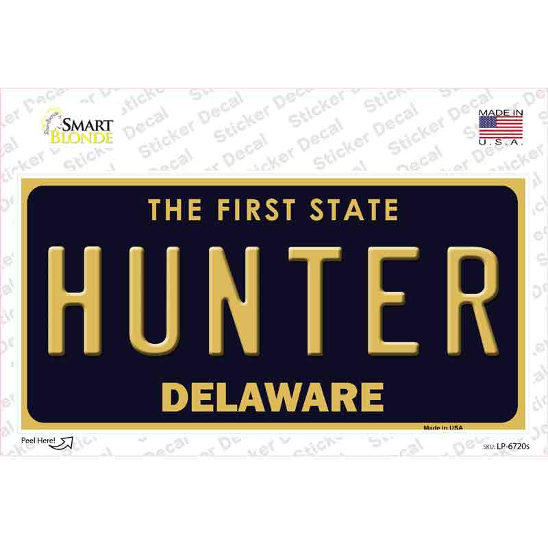 LP-6720s-M Hunter Delaware Novelty Sticker Decal - Medium