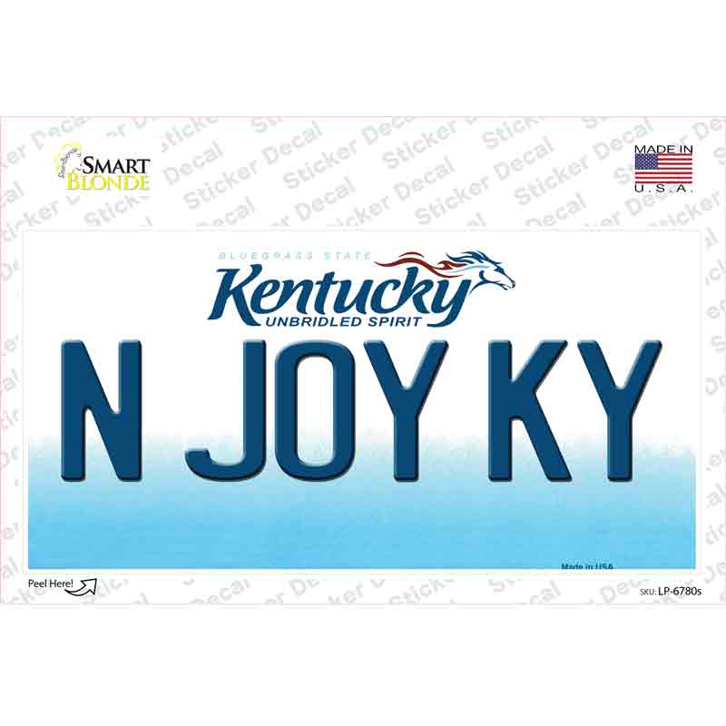LP-6780s-M N Joy Kentucky Novelty Sticker Decal - Medium