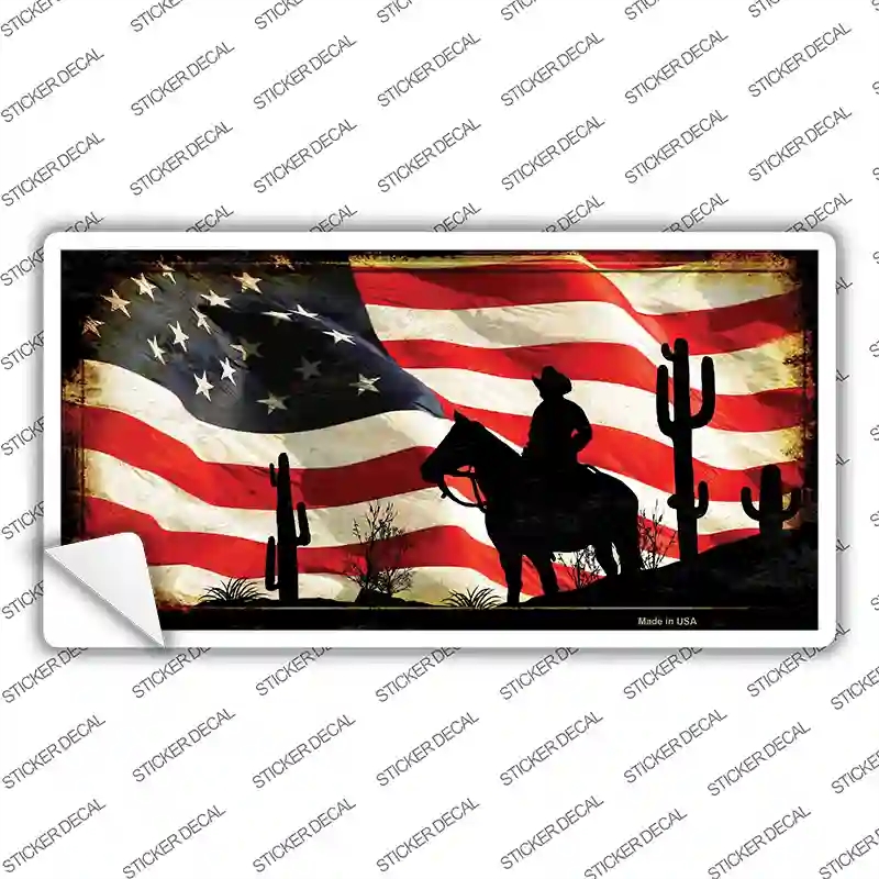 LP-8541s-L American Cowboy Novelty Sticker Decal - Large