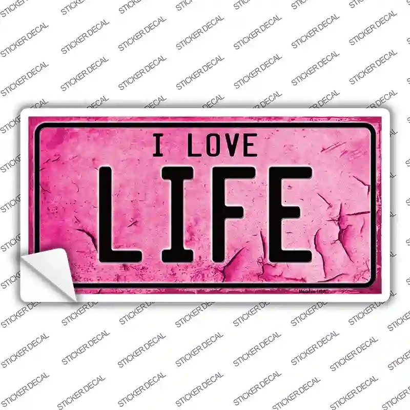 LP-8583s-L I Love Life Novelty Sticker Decal - Large