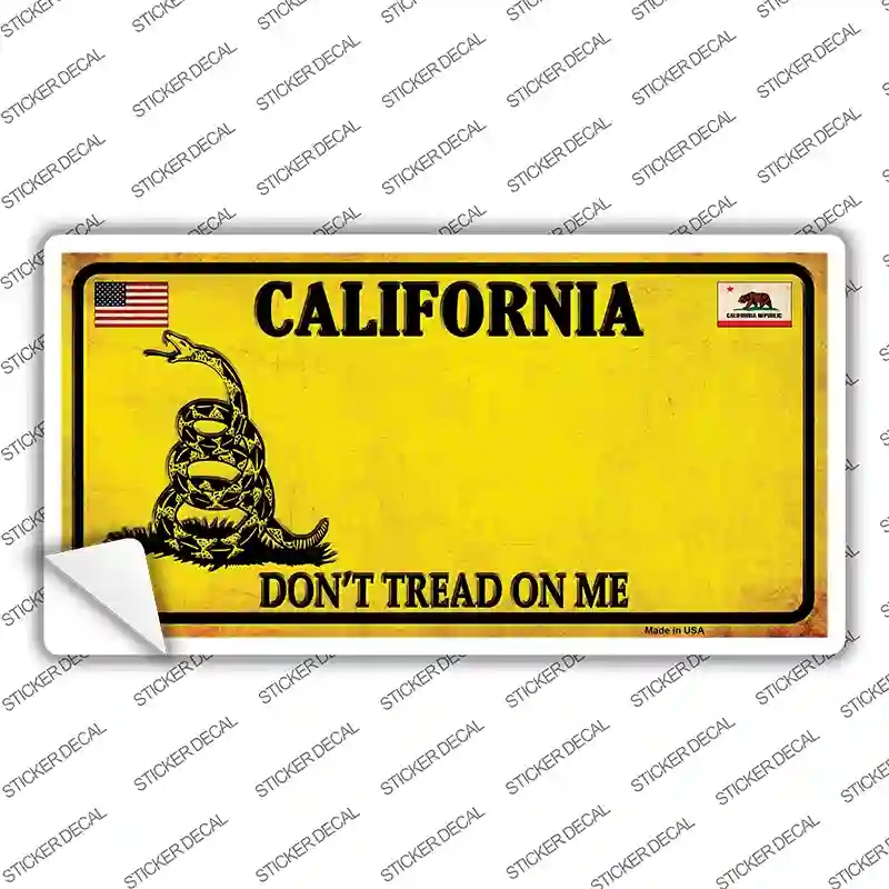 LP-8837s-XL California Dont Tread on Me Novelty Sticker Decal - Extra Large