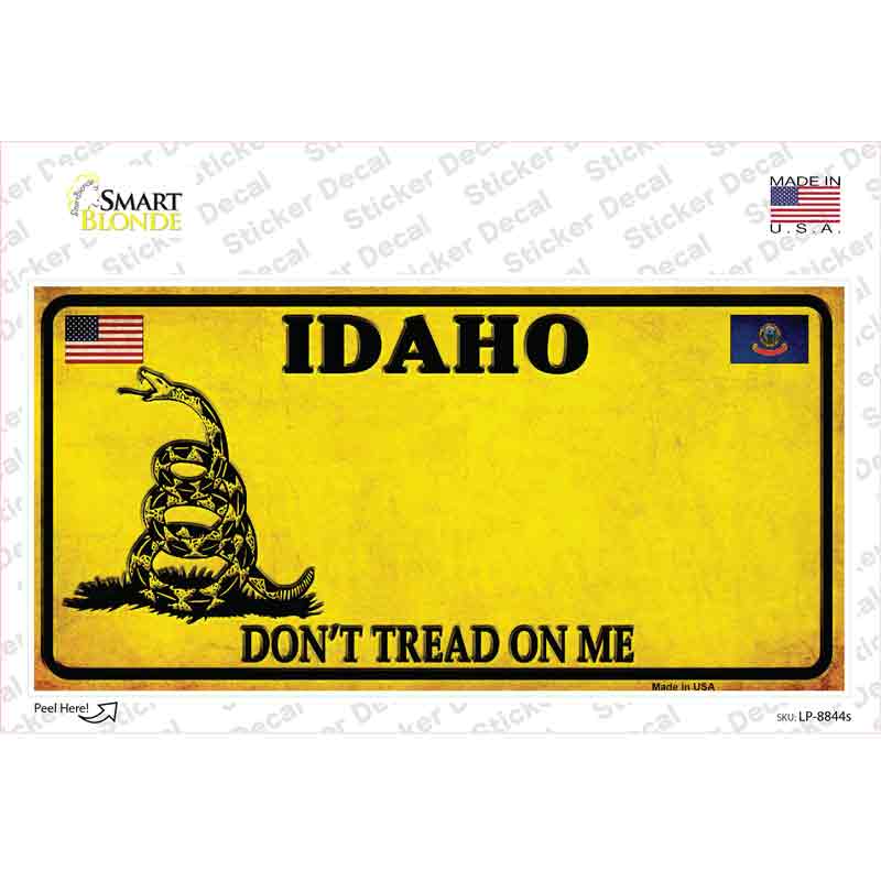 LP-8844s-M Idaho Dont Tread on Me Novelty Sticker Decal - Medium