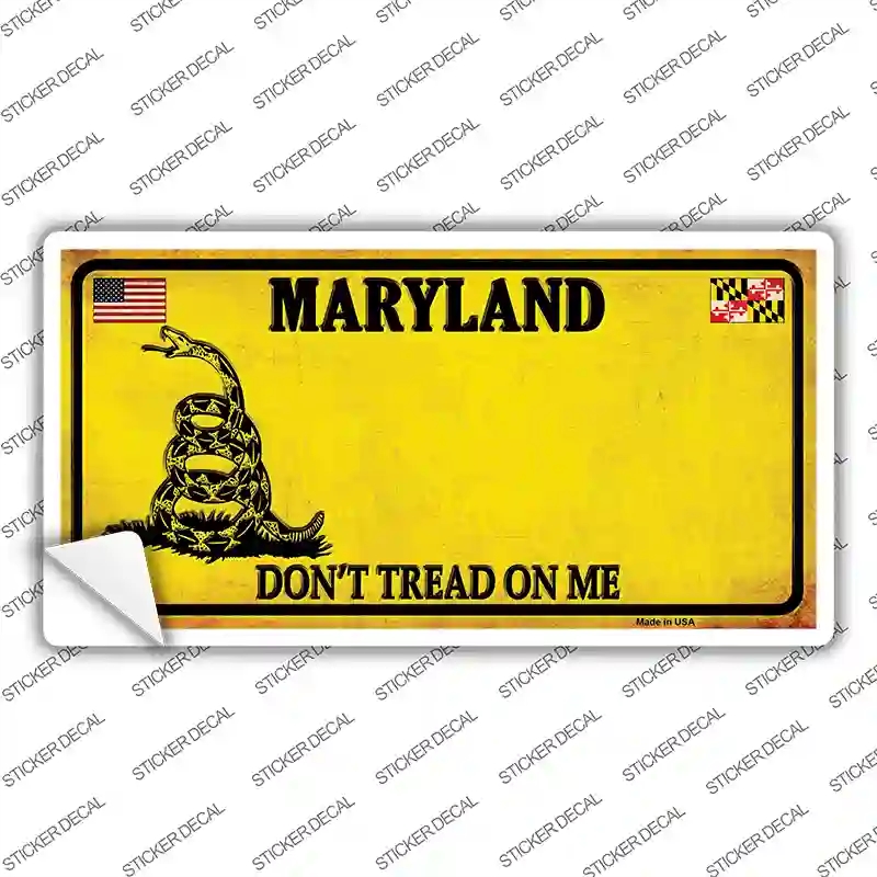 LP-8852s-L Maryland Dont Tread on Me Novelty Sticker Decal - Large