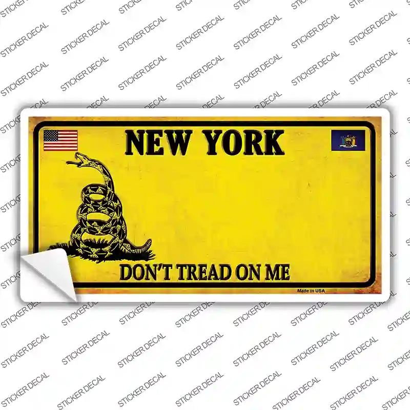 LP-8864s-XL   York Dont Tread on Me Novelty Sticker Decal - Extra Large
