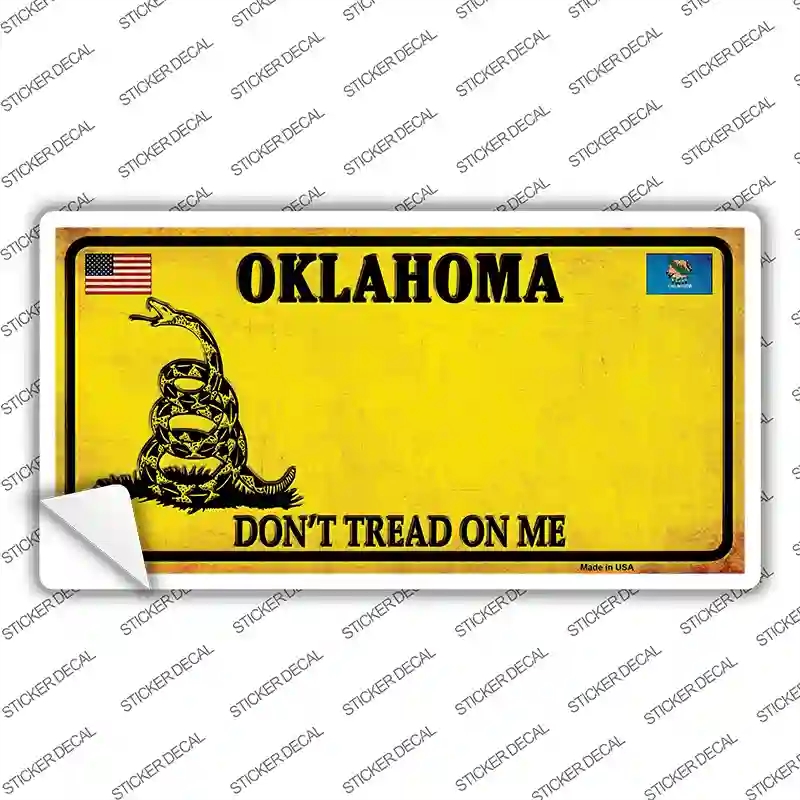 LP-8868s-XL Oklahoma Dont Tread on Me Novelty Sticker Decal - Extra Large