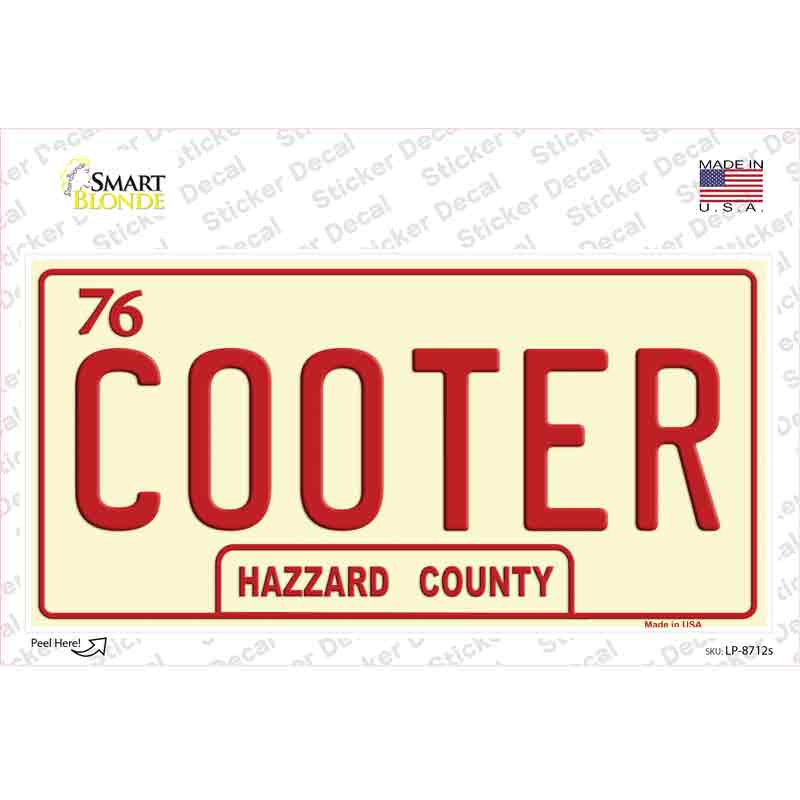 LP-8712s-M Cooter Novelty Sticker Decal - Medium