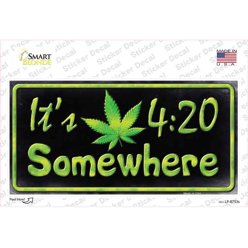 LP-8753s-M Its 4-20 Novelty Sticker Decal - Medium