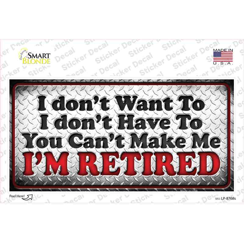 LP-8768s-M You Cant Make Me Novelty Sticker Decal - Medium