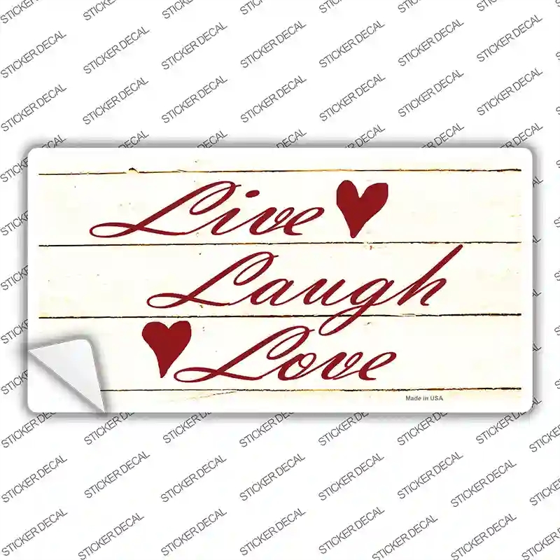 LP-8770s-XL Live, Laugh & Love Novelty Sticker Decal - Extra Large