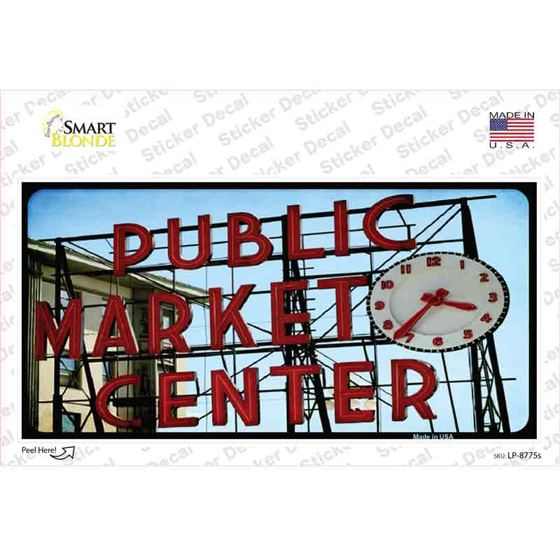 LP-8775s-M Pikes Place Novelty Sticker Decal - Medium
