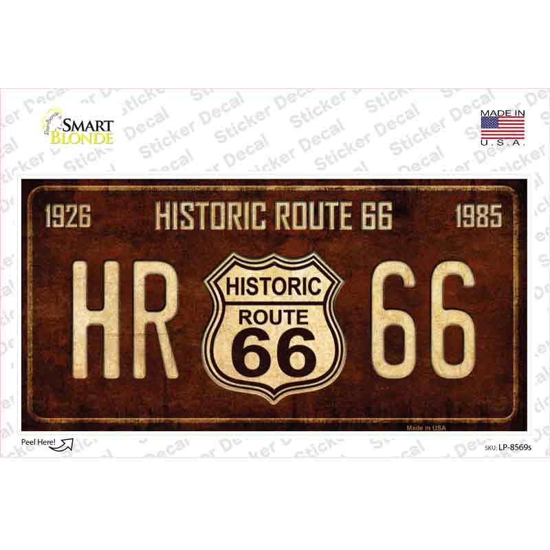 LP-8569s-M Historic Route 66 Vine Novelty Sticker Decal - Medium