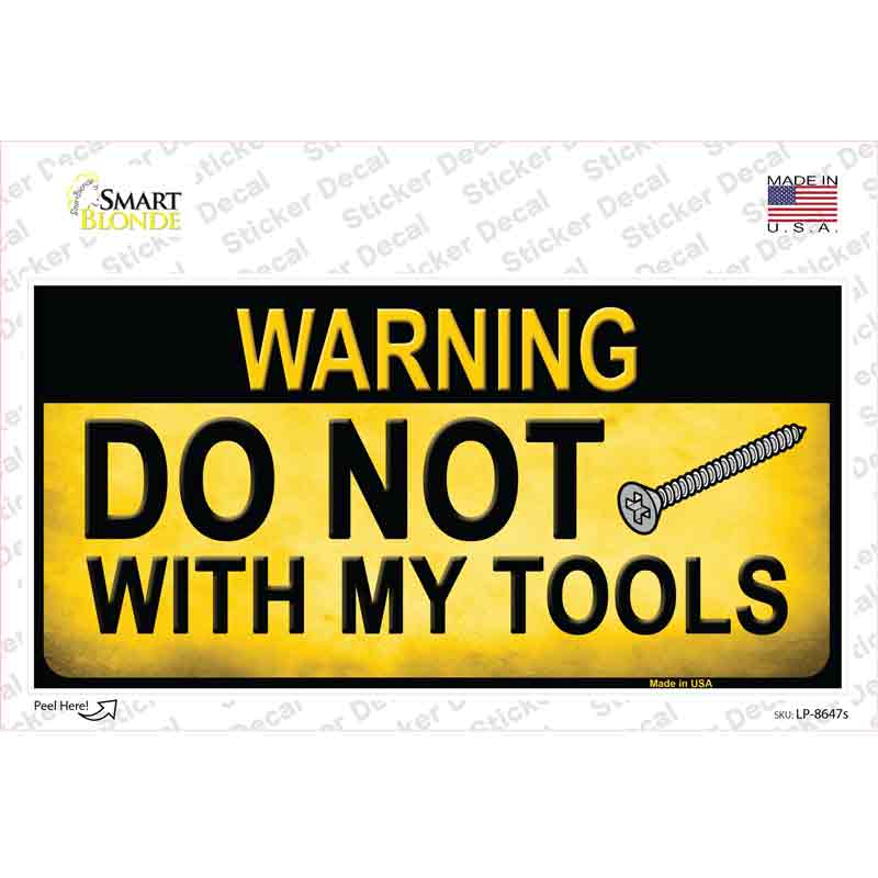 LP-8647s-M Do Not Screw Novelty Sticker Decal - Medium