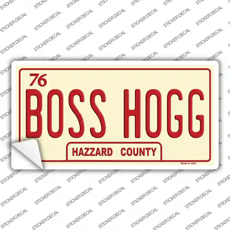 LP-8710s-L Boss Hogg Hazzard County Novelty Sticker Decal - Large