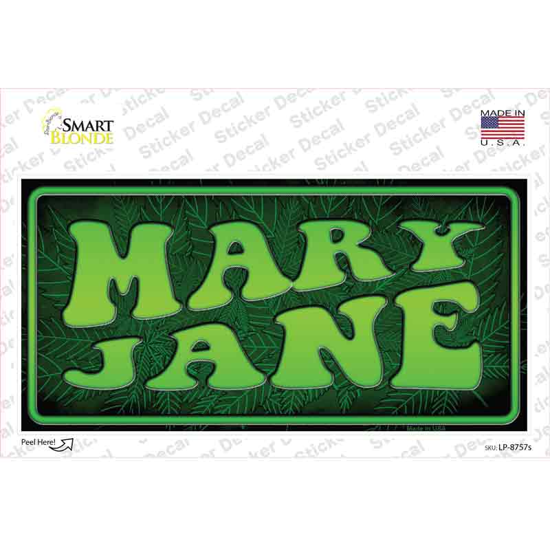LP-8757s-M Mary Jane Novelty Sticker Decal - Medium
