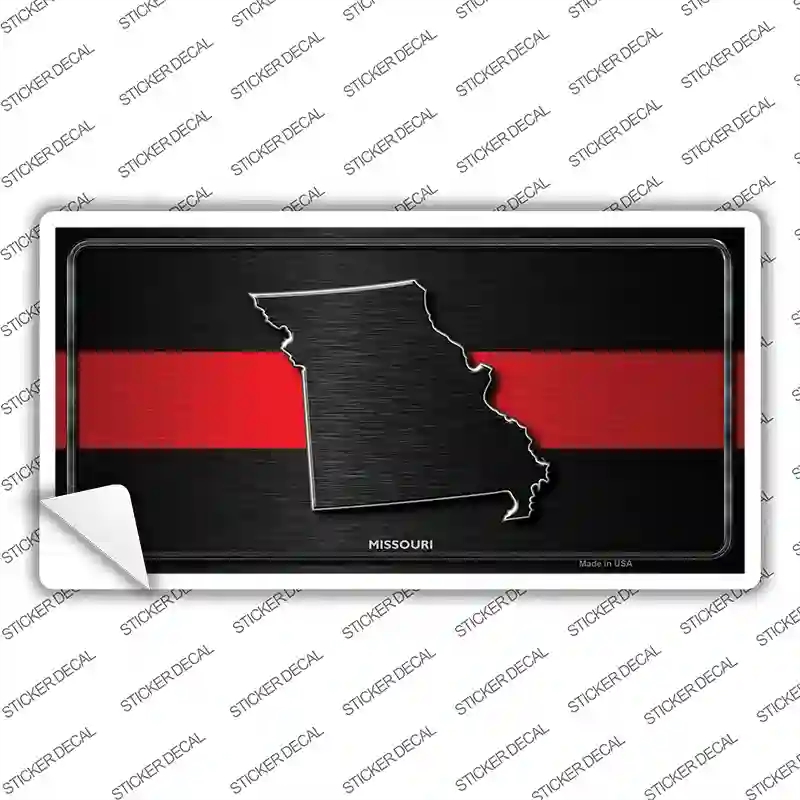 LP-9714s-XL Missouri Thin Red Line Novelty Sticker Decal - Extra Large