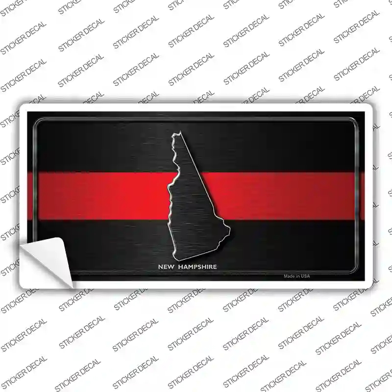 LP-9718s-XL   Hampshire Thin Red Line Novelty Sticker Decal - Extra Large