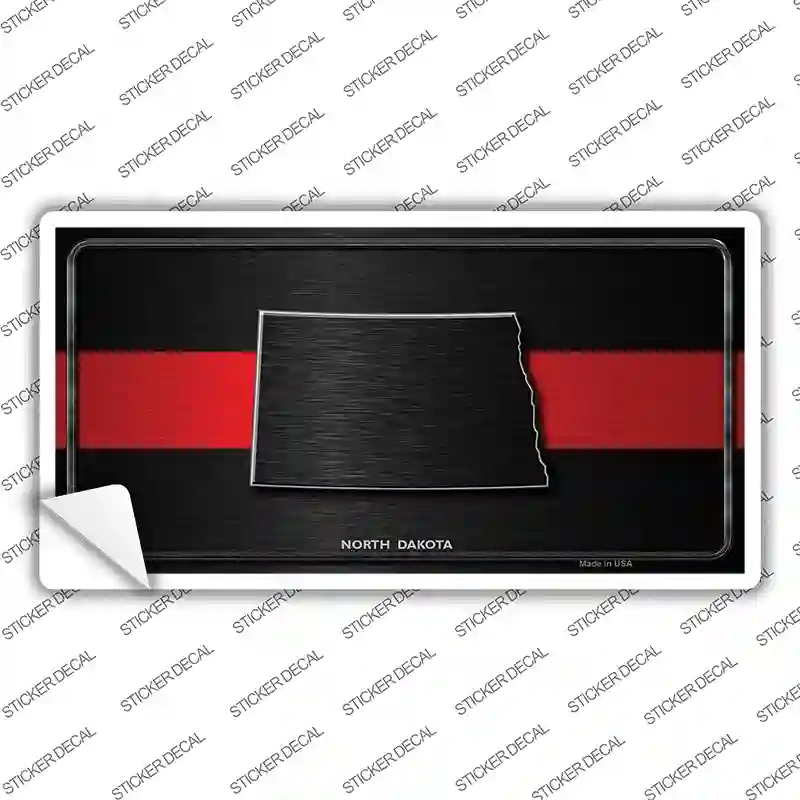 LP-9723s-S North Dakota Thin Red Line Novelty Sticker Decal - Small